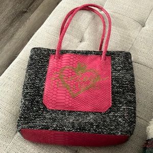Y2k PRINCESS VERA WANG TOTE BAG PINK/GRAY & BLACK COLOR